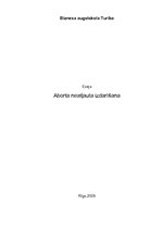 Eseja 'Aborta neatļauta izdarīšana', 1.