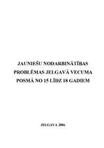 Referāts 'Jauniešu (15 - 18 g.) nodarbinātības problēmas Jelgavā', 1.
