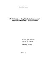 Paraugs 'Aprēķinu darbs disciplīnā "Metāla konstrukcijas"', 1.