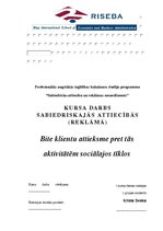 Referāts 'Bite Latvija klientu attieksme pret tās aktivitātēm sociālajos tīklos', 1.