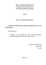 Eseja 'Pilsoniskās kultūras koncepcijas reinterpretācija no "Culture Shift" perspektīva', 1.
