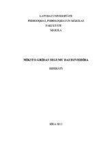 Referāts 'Paklāju jeb mīksto grīdas segumu daudzveidība', 1.
