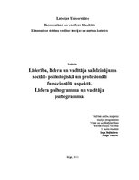 Referāts 'Līderība, līdera un vadītāja salīdzinājums sociāli-psiholoģiskā un profesionāli ', 1.