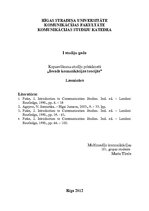 Konspekts 'Kopsavilkums studiju priekšmetā "Ievads komunikācijas teorijās"', 1.