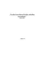 Referāts 'Vecāku loma bērnu fiziskās attīstības veicināšanā', 1.
