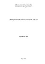 Referāts 'Diētas īpatnības cukura diabēta saslimšanās gadījumā', 1.