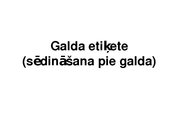 Konspekts 'Galda etiķete', 4.