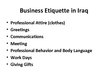 Prezentācija 'Business Etiquette in Iraq', 4.