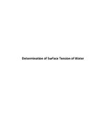 Paraugs 'Determination of Surface Tension of Water', 1.