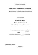 Prakses atskaite 'Lauksaimniecība', 1.