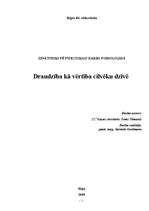 Referāts 'Draudzība kā vērtība cilvēku dzīvē', 1.