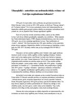 Eseja 'Ulmaņlaiki - autoritārs un nedemokrātisks režīms vai Latvijas uzplaukuma laikmet', 1.