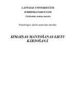 Referāts 'Izmaiņas mantošanas lietu kārtošanā', 1.