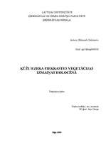 Diplomdarbs 'Ķūžu ezera piekrastes veģetācijas izmaiņas holocēnā', 1.