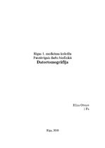 Konspekts 'Datortomogrāfija', 1.