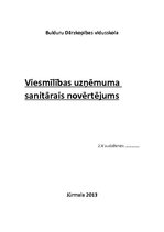 Paraugs 'Viesmīlības uzņēmuma sanitārais novērtējums', 1.