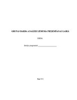 Eseja 'Grupas darba analīze lēmuma pieņemšanas laikā', 1.