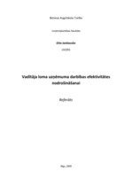 Konspekts 'Vadītāja loma uzņēmuma darbības efektivitātes nodrošināšanai', 1.