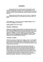 Konspekts 'Afrodīte - seno grieķu dieviete', 1.