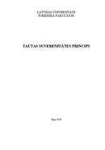 Referāts 'Tautas suverenitātes princips', 1.