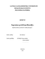 Referāts 'Sapratnes problēma filosofijā', 1.