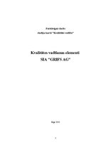 Referāts 'Kvalitātes politika SIA "Grifs AG"', 1.