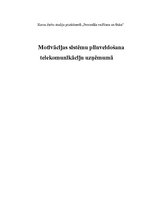 Referāts 'Motivācijas sistēmu pilnveidošana telekomunikāciju uzņēmumā', 1.