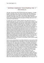 Eseja 'Teātra izrādes "Pielūdzēja Nr. 1" recenzija', 1.