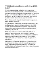 Eseja 'Politiskās pārmaiņas Eiropas valstīs 20.gadsimta 20-30.gados', 1.