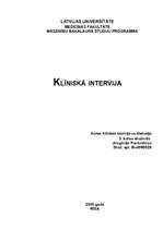 Referāts 'Klīniskā intervija māsu praksē', 2.