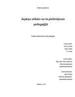 Referāts 'Japāņu mīklas un to pielietojums pedagoģijā', 1.
