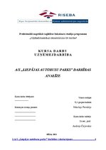 Referāts 'AS "Liepājas autobusu parks" darbības analīze', 1.