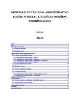 Referāts 'Kontrole un tās loma administratīvo tiesību likumīgas darbības nodrošināšanā', 1.