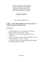 Konspekts 'Latviešu politiskā nacionālisma ģenēze. Pirmais pasaules karš. Neatkarīgas Latvi', 1.