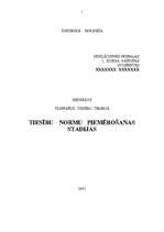 Referāts 'Tiesību normu piemērošanas stadijas', 1.