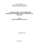 Referāts 'Starptautiskie valstu teritoriju konflikti. Konfliktu veidi un risināšanas metod', 1.