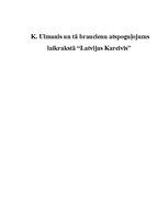 Referāts 'Kārlis Ulmanis un viņa braucienu atspoguļojums laikrakstā "Latvijas Kareivis"', 1.