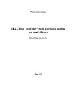 Diplomdarbs 'SIA "Tīna - mēbeles" gada pārskata analīze un novērtēšana', 1.