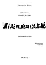 Referāts 'Latvijas valdības koalīcijas', 1.