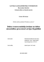 Referāts 'Dabas resursu nodokļa ietekme uz dabas aizsardzības procesiem Latvijas Republikā', 2.