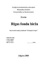 Referāts 'Rīgas Fondu birža', 1.