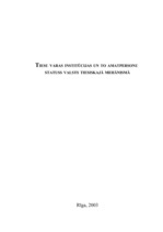 Referāts 'Tiesu varas institūcijas un to amatpersonu statuss valsts tiesiskajā mehānismā', 1.