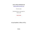 Referāts 'Latvijas Republikas Civillikums. 1937.gads', 1.