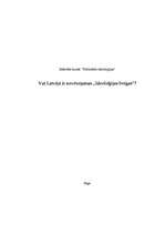 Eseja 'Vai Latvijā ir novērojamas "ideoloģijas beigas”?', 1.