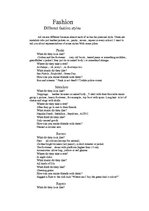 Konspekts 'Different Fashion Styles', 1.