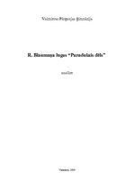 Referāts 'R.Blaumaņa lugas "Pazudušais dēls" analīze', 1.