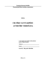 Eseja 'Cilvēku savstarpējo attiecību veidošana', 1.