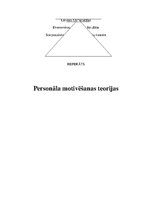 Referāts 'Personāla motivēšanas teorijas', 1.