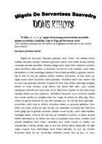 Konspekts 'Migels de Servantess "Dons Kihots"', 1.