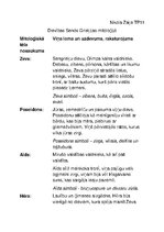 Konspekts 'Dievības senās grieķijas mitoloģijā', 1.